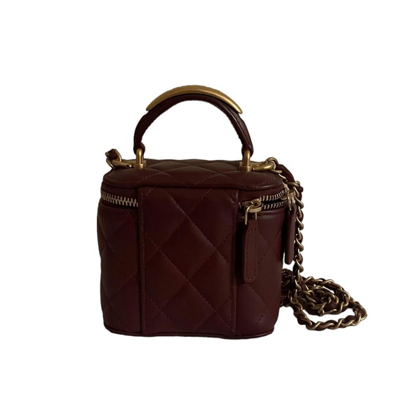 ~ Chanel Claret Red Mini Box Bag~ - Picture 3 of 5